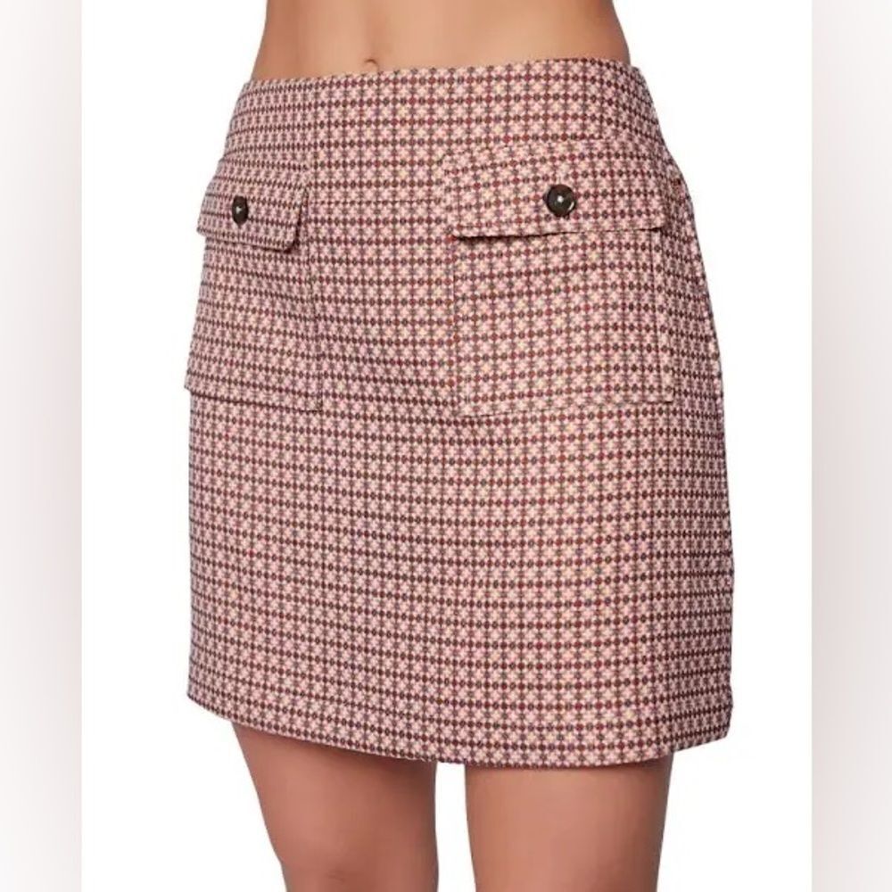 NWT Lost + Wonder Printed Pocket-Front Mini Knit Skirt Size XS
